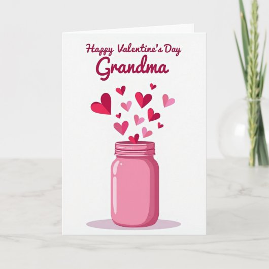 Carte de la Saint-Valentin Grand-mère coeurs (Devant)