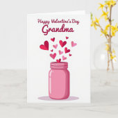 Carte de la Saint-Valentin Grand-mère coeurs (Fleur jaune)