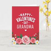 Carte de la Saint-Valentin grand-mère florale text (Fleur jaune)