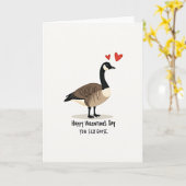 Carte de la Saint-Valentin Happy Silly Goose (Fleur jaune)