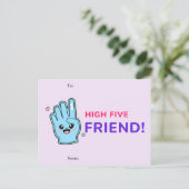 Carte de la Saint-Valentin High Five Friend (Debout devant)