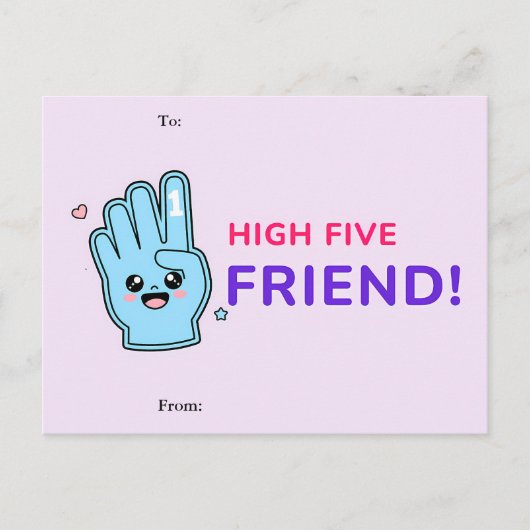 Carte de la Saint-Valentin High Five Friend (Devant)