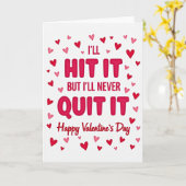 Carte de la Saint-Valentin Hit It Never Quit It (Fleur jaune)