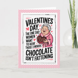 Carte de la Saint-Valentin humoristique au chocola