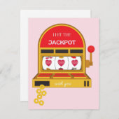Carte de la Saint-Valentin J'ai gagné le jackpot (Devant / Derrière)