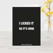 Carte de la Saint-Valentin Je l'ai Léché donc c'es (Fleur jaune)