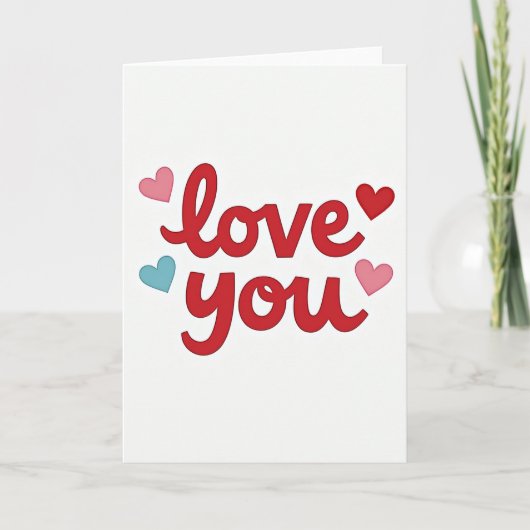 Carte de la Saint-Valentin Je t'aime (Devant)