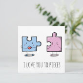 carte de la Saint-Valentin 'Je t'aime à la folie' (Debout devant)