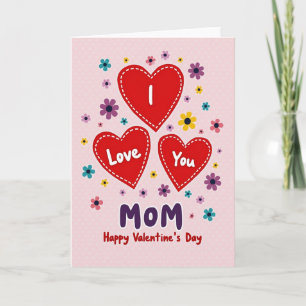 Carte de la Saint-Valentin 'Je t'aime maman'