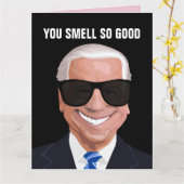 CARTE DE LA SAINT-VALENTIN JOE BIDEN DRÔLE GRANDE  (Fleur jaune)