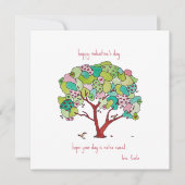 Carte de la Saint-Valentin Joyeuse avec l'Arbre du (Devant)