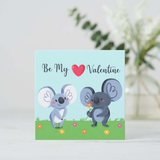 Carte de la Saint Valentin Koala Bear (Debout devant)
