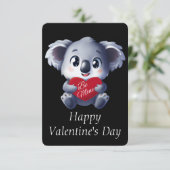 Carte de la Saint-Valentin Koala Mignon (Debout devant)
