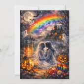 🎃🌈 Carte de la Saint-Valentin LGBT lesbienne Hal (Devant)
