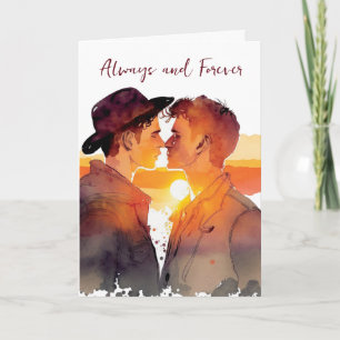 Carte de la Saint-Valentin LGBTQ pour couple gay