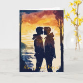 Carte de la Saint-Valentin LGBTQ pour couple gay (Fleur jaune)