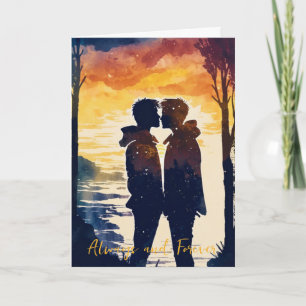 Carte de la Saint-Valentin LGBTQ pour couple gay