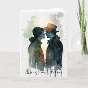 Carte de la Saint-Valentin LGBTQ pour couple gay