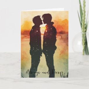 Carte de la Saint-Valentin LGBTQ pour couple gay