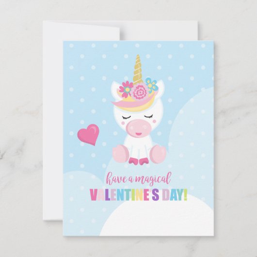 Carte de la Saint-Valentin Licorne (Devant)