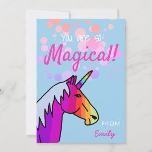 Carte de la Saint-Valentin Licorne Arc-en-Ciel Mag