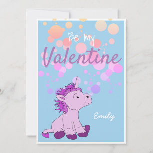 Carte de la Saint-Valentin Licorne Mignonne