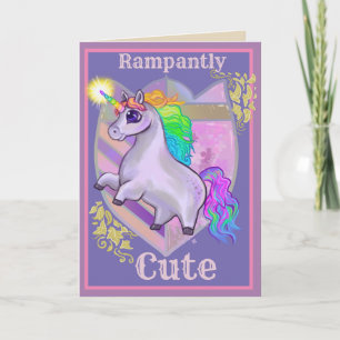 Carte de la Saint-Valentin Licorne Mignonne à Tout