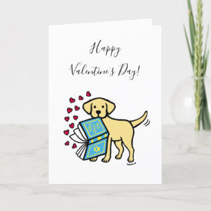 Carte de la Saint-Valentin Livre d'Amour Labrador