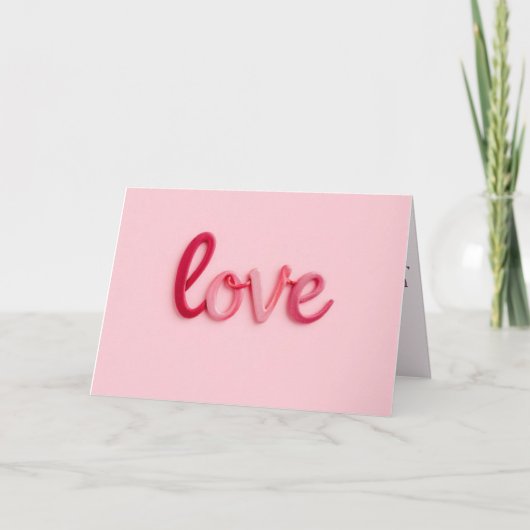 Carte de la Saint-Valentin Love in Pink (Devant)