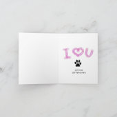 Carte de la Saint-Valentin Love You / Chat Noir (Intérieur)