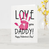 Carte de la Saint-Valentin Love You Daddy (Fleur jaune)