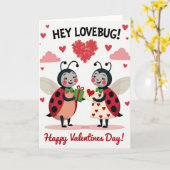 Carte de la Saint-Valentin Lovebug (Fleur jaune)
