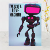 CARTE DE LA SAINT-VALENTIN MACHINE À AMOUR ROBOTIQ (Fleur jaune)