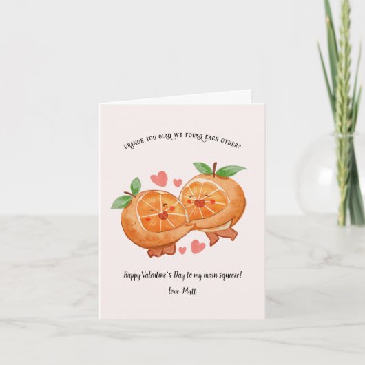 Carte de la Saint-Valentin Main Squeeze (Devant)