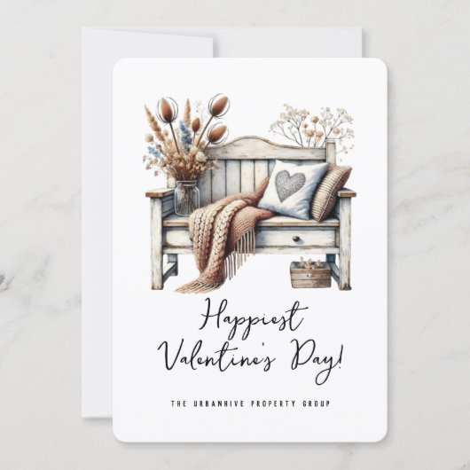 Carte de la Saint-Valentin Maison Rustique Boho po (Devant)