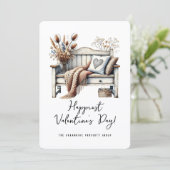 Carte de la Saint-Valentin Maison Rustique Boho po (Debout devant)