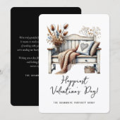 Carte de la Saint-Valentin Maison Rustique Boho po (Devant / Derrière)