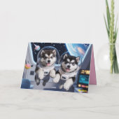 Carte de la Saint-Valentin Malamute (Dos)