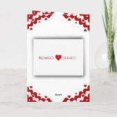 Carte de la Saint-Valentin, Message de Fête Romant (Dos)