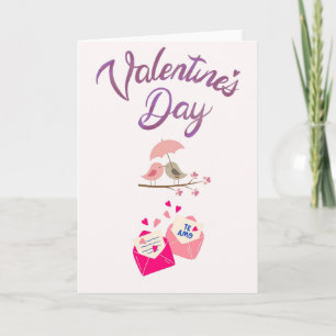 Carte de la Saint-Valentin mignonne - Amour Te Amo