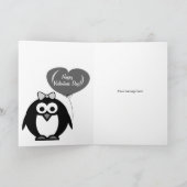 Carte de la Saint Valentin mignonne avec pingouin  (Intérieur)