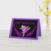 Carte de la Saint-Valentin mignonne avec une balle (Fleur jaune)