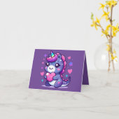 Carte de la Saint-Valentin mignonne Kawaii (Fleur jaune)