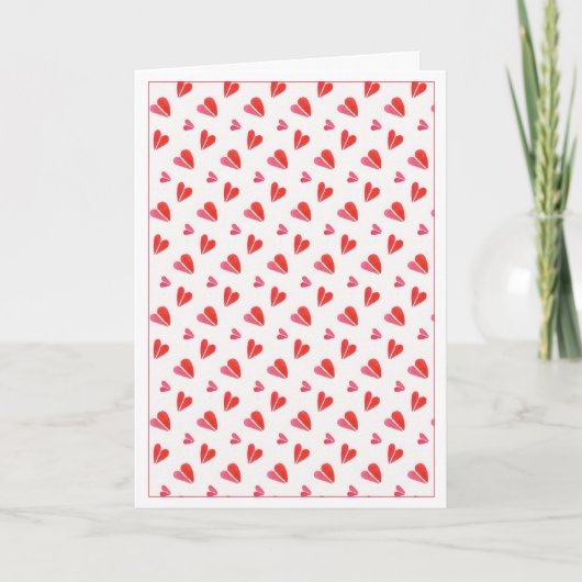 CARTE DE LA SAINT-VALENTIN MINI CŒURS (Devant)
