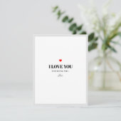 Carte de la Saint-Valentin minimaliste (Debout devant)