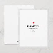 Carte de la Saint-Valentin minimaliste (Devant / Derrière)