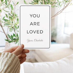 Carte de la Saint-Valentin Minimaliste Tu Es Aimé
