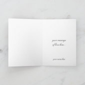 Carte de la Saint-Valentin moderne Pinstriped Hear (Intérieur)