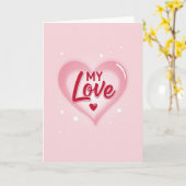 Carte de la Saint-Valentin Mon Amour (Fleur jaune)