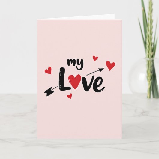 Carte de la Saint-Valentin Mon Amour (Devant)